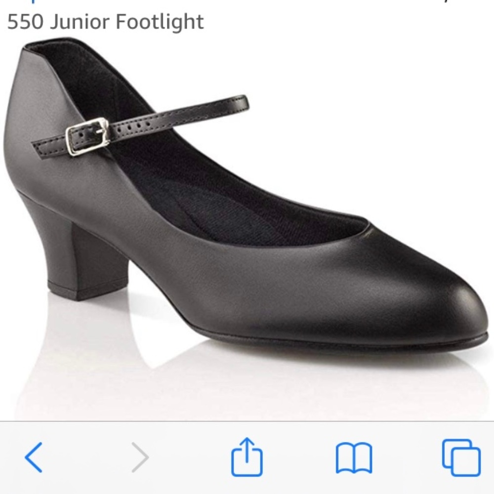 Capezio Character Dress Pump Heels Shoe Black 550A
